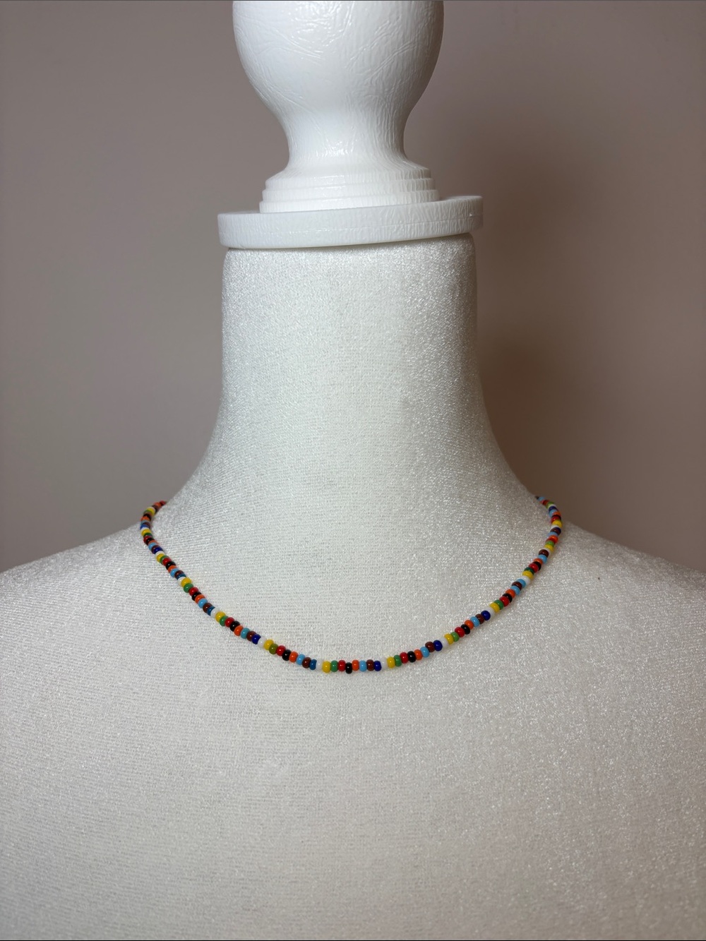 Colorful Seed Bead Necklace - Multicolor